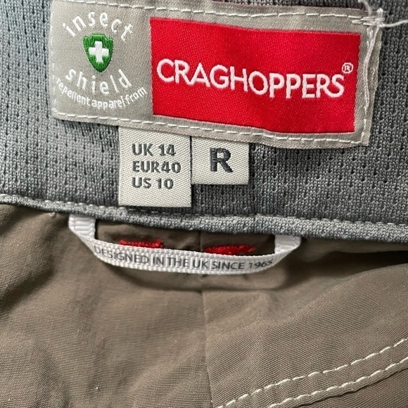 CRAGHOPPERS Brown Insect Shield Repellant Outdoor Hiking Pants, Brown, 10 - Picture 3 of 9